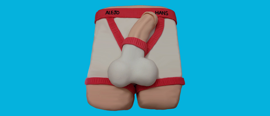 Torta erotica boxers reveladores